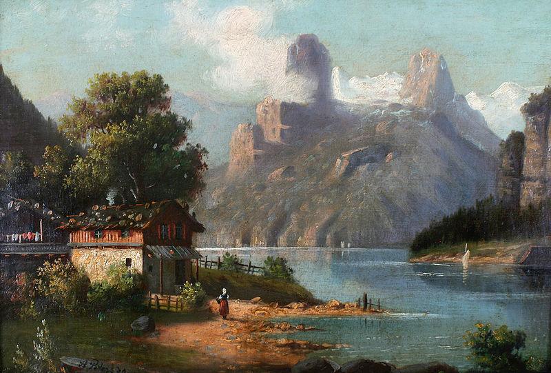 August Peters Cottage with lake and mountains